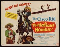 6t625 VALIANT HOMBRE 1/2sh '49 full-length image of Duncan Renaldo as The Cisco Kid on horse!