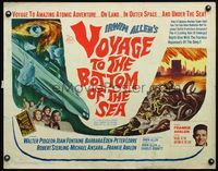 6t633 VOYAGE TO THE BOTTOM OF THE SEA 1/2sh '61 Walter Pidgeon, art of sub, scuba divers & monster!