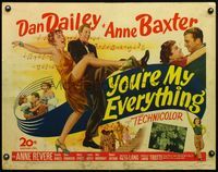 6t663 YOU'RE MY EVERYTHING style A 1/2sh '49 romantic art of dancing Dan Dailey and Anne Baxter!
