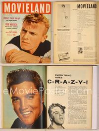 6w043 MOVIELAND magazine June 1957, portrait of Tab Hunter by Joe Shere from Lafayette Escadrille!