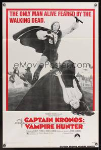 6y123 CAPTAIN KRONOS VAMPIRE HUNTER 1sh '74 the only man alive feared by the walking dead!