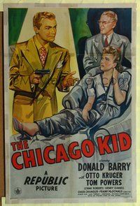 6y133 CHICAGO KID 1sh '45 Don Red Barry, Otto Kruger & pretty Lynne Roberts!