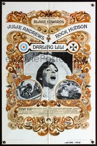 6y166 DARLING LILI 1sh '70 Julie Andrews, Rock Hudson, Blake Edwards, William Peter Blatty!