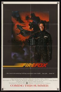 6y225 FIREFOX advance 1sh '82 cool C.D. de Mar art of killing machine, Clint Eastwood!