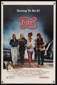 6y242 FOXES 1sh '80 Jodie Foster, Cherie Currie, Marilyn Kagen + super young Scott Baio!