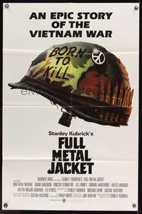 6y255 FULL METAL JACKET int'l 1sh '87 Stanley Kubrick bizarre Vietnam War movie!