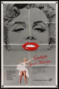 6y292 GOODNIGHT SWEET MARILYN int'l 1sh '89 Paula Lane as Monroe, classic flying skirt image!