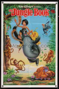 6y418 JUNGLE BOOK DS 1sh R90 Walt Disney cartoon classic, great image of all characters!
