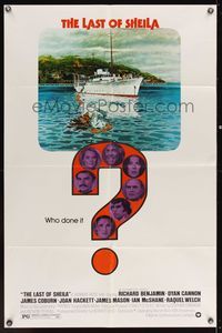 6y450 LAST OF SHEILA 1sh '73 artwork of dead body floating away from ship by Robert Tanenbaum!