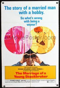 6y530 MARRIAGE OF A YOUNG STOCKBROKER 1sh '71 what's wrong with Richard Benjamin being a voyeur!