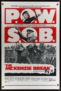 6y538 McKENZIE BREAK 1sh '71 Brian Keith in the ultimate World War II escape film!