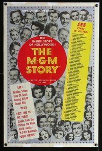 6y501 M-G-M STORY 1sh '51 MGM studio biography, headshots of many top stars!