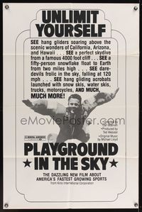 6y667 PLAYGROUND IN THE SKY 1sh 1977 sky diving documentary, unlimit yourself!