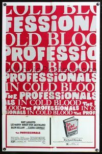 6y682 PROFESSIONALS/IN COLD BLOOD 1sh '70 Richard Brooks double-bill!