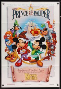 6y699 RESCUERS DOWN UNDER/PRINCE & THE PAUPER DS 1sh '90 Disney in Australia double-bill!