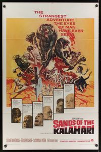 6y725 SANDS OF THE KALAHARI 1sh '65 the strangest adventure the eyes of man have ever seen!