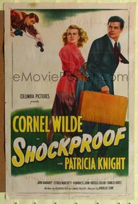 6y766 SHOCKPROOF 1sh '49 directed by Douglas Sirk, written by Sam Fuller, Cornel Wilde, Pat Knight