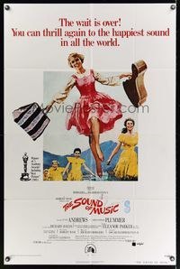 6y800 SOUND OF MUSIC 1sh R73 classic artwork of Julie Andrews by Howard Terpning!