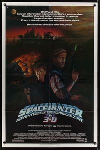 6y805 SPACEHUNTER ADVENTURES IN THE FORBIDDEN ZONE 3D 1sh '83 Molly Ringwald & Peter Strauss!