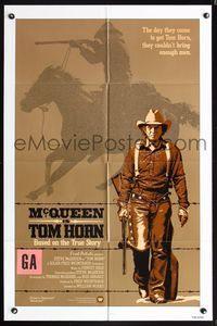 6y890 TOM HORN int'l 1sh '80 they couldn't bring enough men to bring Steve McQueen down!