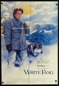 6y960 WHITE FANG DS 1sh '91 Disney, Ethan Hawke, from the novel by Jack London!