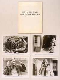 6z174 CRIMES & MISDEMEANORS presskit '89 Woody Allen, Martin Landau, Alan Alda, Caroline Aaron