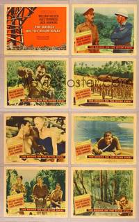 7a067 BRIDGE ON THE RIVER KWAI 8 LCs '58 William Holden, Alec Guinness, David Lean classic!