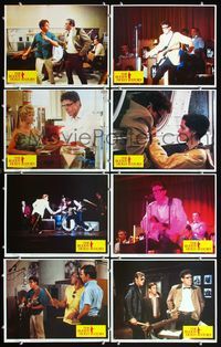 7a072 BUDDY HOLLY STORY 8 LCs '78 great images of Gary Busey performing on stage with guitar!