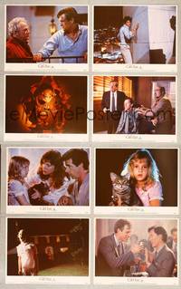 7a078 CAT'S EYE 8 LCs '85 Stephen King, Drew Barrymore,  James Woods, wacky little monster!