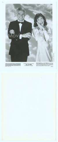 7b133 ALL OF ME 8x10 still '84 posed portrait of happy Steve Martin & Lily Tomlin!