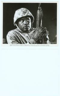 7b136 ALL THE YOUNG MEN 8x10 still '60 close up of soldier Sidney Poitier holding rifle!