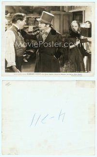 7b164 BARBARY COAST 8x10 still '35 Edward G. Robinson in top hat with veiled Miriam Hopkins!