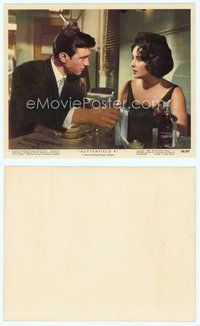 7b020 BUTTERFIELD 8 Eng/US color 8x10 still #4 '60 c/u of Laurence Harvey & sexy Elizabeth Taylor!