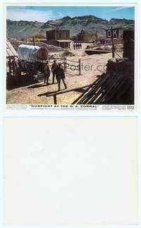 7b048 GUNFIGHT AT THE O.K. CORRAL color 8x10 still '57 climactic shootout scene showing entire set!