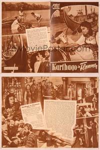 7c177 CARTHAGE IN FLAMES German program '60 Cartagine in Fiamme, different images of Anne Heywood!