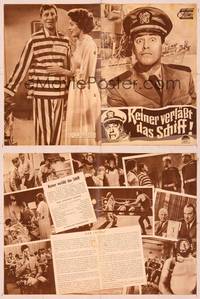 7c182 DON'T GIVE UP THE SHIP German program '59 different images of Jerry Lewis in Navy uniform!