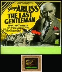 7c026 LAST GENTLEMAN glass slide '34 great super close up of George Arliss holding cane!