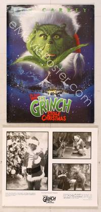 7c124 GRINCH presskit '00 Jim Carrey, Dr. Seuss Christmas story directed by Ron Howard!