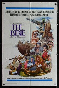 7d083 BIBLE 1sh '67 La Bibbia, John Huston as Noah, Stephen Boyd as Nimrod, Ava Gardner as Sarah!