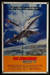 7d188 CONCORDE: AIRPORT '79 style B 1sh '79 cool art of the fastest airplane attacked by missile!