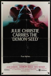 7d220 DEMON SEED 1sh '77 Julie Christie is profanely violated by a demonic machine!