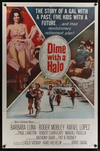 7d231 DIME WITH A HALO 1sh '63 sexy Barbara Luna has a past and five kids with a future!