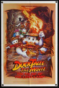 7d251 DUCKTALES: THE MOVIE DS 1sh '90 Walt Disney, Scrooge McDuck, cool adventure art!