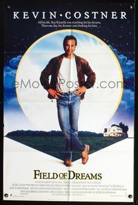 7d297 FIELD OF DREAMS int'l 1sh '89 Kevin Costner baseball classic, if you build it, they will come