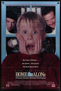 7d410 HOME ALONE DS 1sh '90 classic Macaulay Culkin, Daniel Stern, Joe Pesci!
