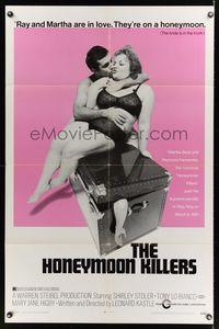 7d414 HONEYMOON KILLERS 1sh '70 classic anti-romantic image of Shirley Stoler & Tony Lo Bianco!