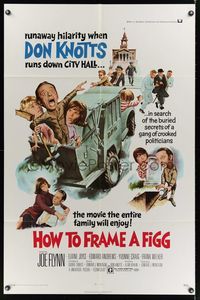 7d430 HOW TO FRAME A FIGG 1sh '71 Joe Flynn, wacky comedy images of Don Knotts!