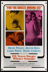 7d445 I'LL NEVER FORGET WHAT'S'ISNAME 1sh '68 Orson Welles, sexy Carol White, Michael Winner!