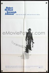 7d474 JEREMIAH JOHNSON flat style C 1sh '72 image of Robert Redford, directed by Sydney Pollack!