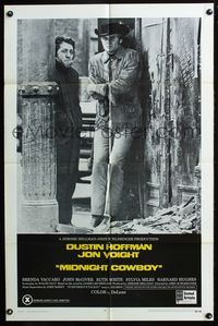 7d623 MIDNIGHT COWBOY 1sh '69 Dustin Hoffman, Jon Voight, John Schlesinger classic!